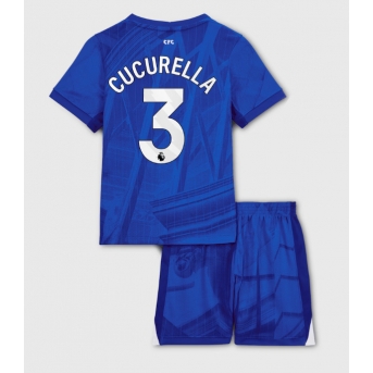 Billige Fotballdrakt Chelsea Marc Cucurella #3 Replika Hjemmedraktsett Barn 2025-26 Kortermet (med bukser)